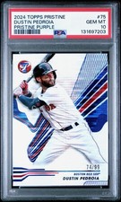 Dustin Pedroia 2024 Topps Pristine Pristine Purple Refractors /99 PSA 10 Red Sox