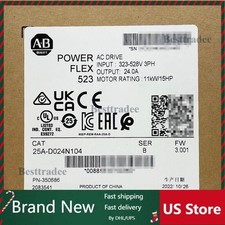 25A-D024N104 /B PowerFlex 523 AC Drive 11kW 15Hp Allen Bradley US Free Tax