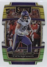 2021 Panini Select Concourse Green & Yellow Prizm Die-Cut Zach Davidson #95 13x1
