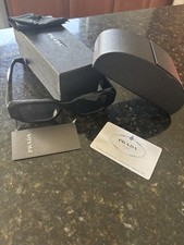 Prada PR17WS 1AB5S049 Women's Sunglasses 49 mm Black / Dark Grey Lens