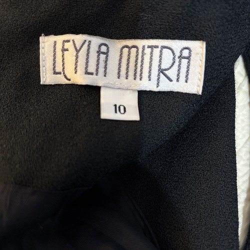 VTG LEYLA MITRA Classic Little Black Dress Sleeveless Pencil Lined Sz 10 - Picture 7 of 7