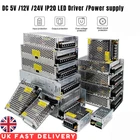 240V AC to DC LED Driver Power Supply 5V 12V 24V 15W-720W Transformer UK