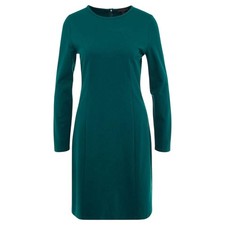 J Crew Dress Womens Large Green Long Sleeve Ponte Knit Sheath Knee Length Jewel