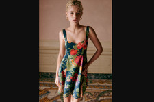 Sezane Salie babydoll mini dress US Size 6 Multicolor floral