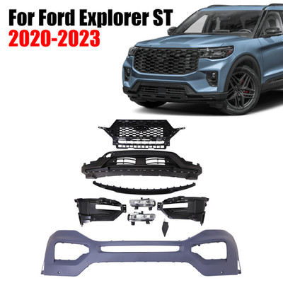 For 2020-2023 Ford Explorer ST Complete Front Bumper Kit W/ Grille & Fog Lights