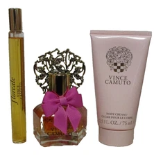 Vince Camuto Floreale Gift Set 1oz EDP 2.5oz Cream, Rollerball Distressed