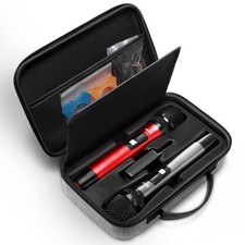 Portable Hard Shell Case for Two Wireless Microphones - EVA Storage Solution