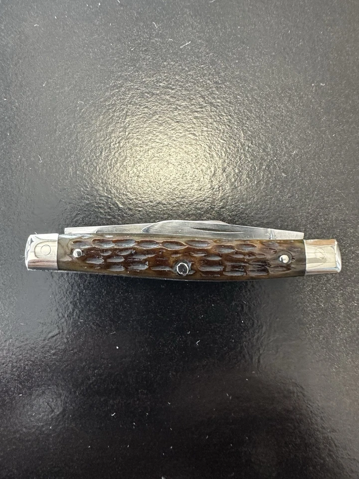 1940-1964 Case XX зеленый костяной нож 2 лезвия новом.  Нож Bottom X Case. - Изображение 4 из 4