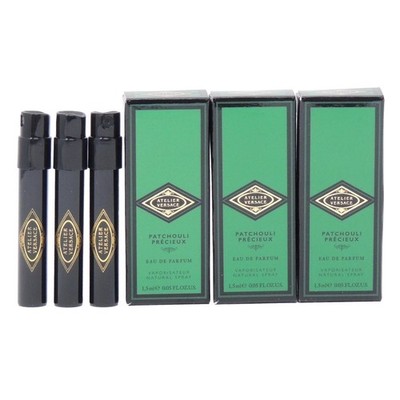 ATELIER VERSACE PATCHOULI PRECIEUX 1.5ml .05oz x 3 COLOGNE PERFUME SPRAY SAMPLES