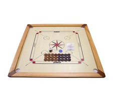 GICO Carrom Board Synco Torneo 74x74 cm con pedine, polvere, borsa 2983
