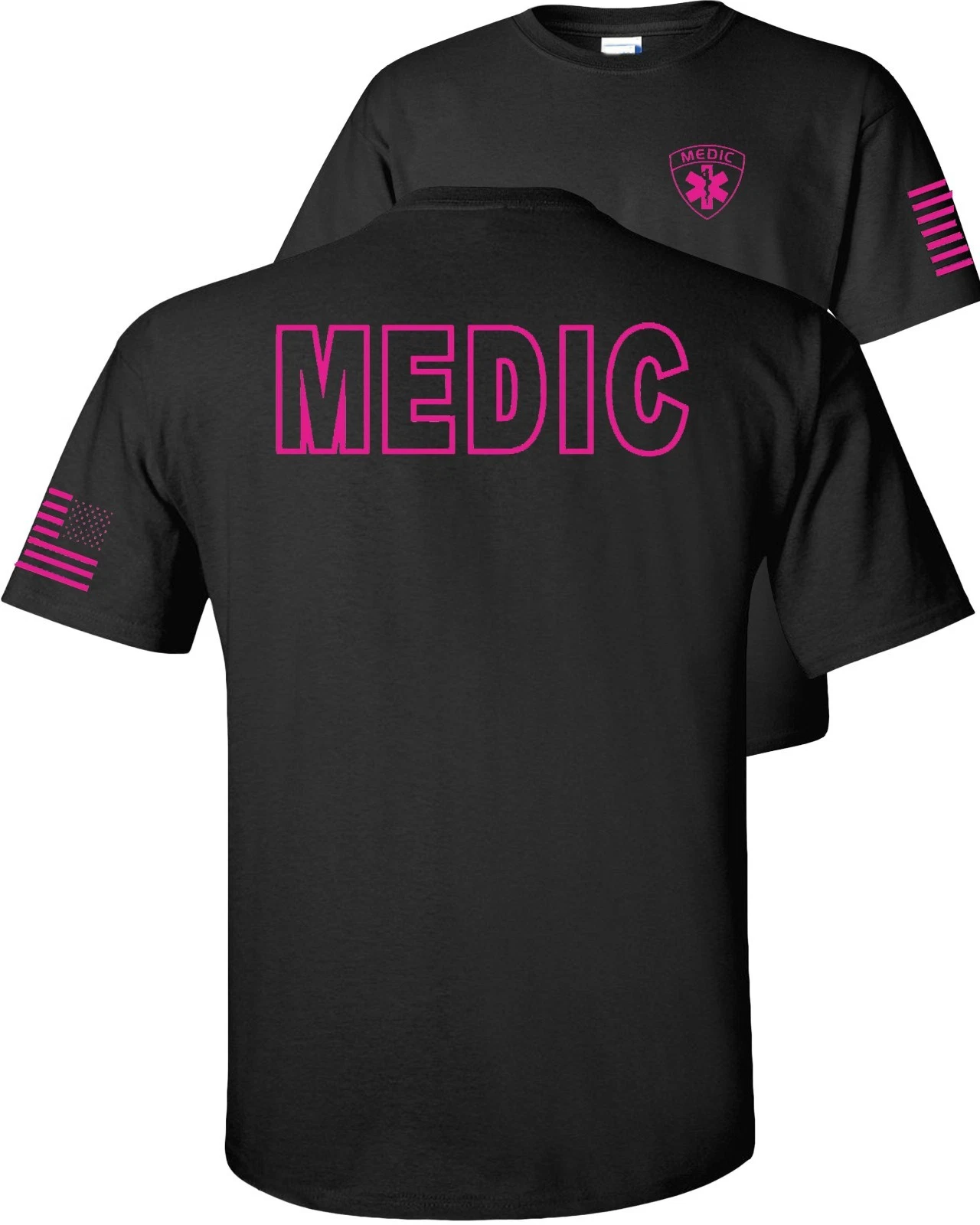 Medic T-Shirt Emergency Medical, American Flag BAF