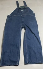 Mens 44 X 28.5 LIBERTY Unlined Denim Blue Jean Bib Overall Carpenter Barn Chore
