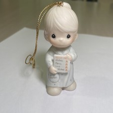 Christmas Gift for Teacher Precious Moments Ornament Teacher With Report Card