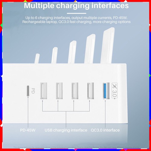 Multi-port USB charging station stand digital display hub travel charging - 第 5/20 張圖片