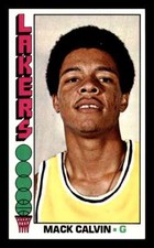 1976-77 Topps Mack Calvin #62 Los Angeles Lakers