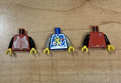 Lego Vintage Minifiguren Torso 973pb0152c01 & 973p40c01 FADED/NO CRACKS
