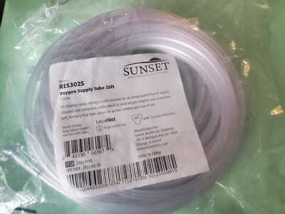 Sunset Oxygen Supply Green Tube  - 25 Ft  - RES3025 Latex Free