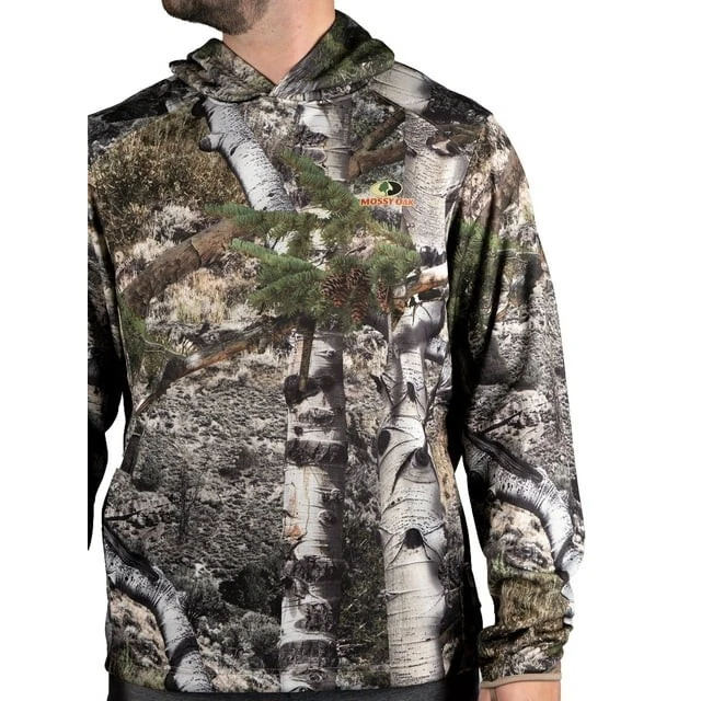 Men's Mossy Oak® Camo Bandit Tech Performance Hoodie Sweatshirt Mountain Country - Image 4 of 4