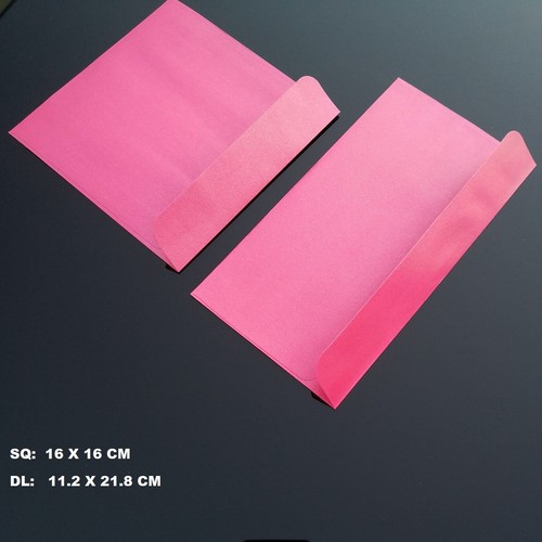 10 / 20 / 50 / 100 Square, DL Metallic Hot pink Envelopes 120 gsm - Picture 2 of 3
