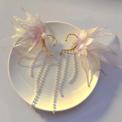 New Mermaid Princess Tassel Ear Hanging Elf Hanfu Hair Antique Style Accessories - Picture 18 of 26