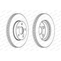 Ferodo 2X Bremsscheibe Vorne Ø255 Mm BelüFtet FüR Toyota Celica ST20_ AT20_