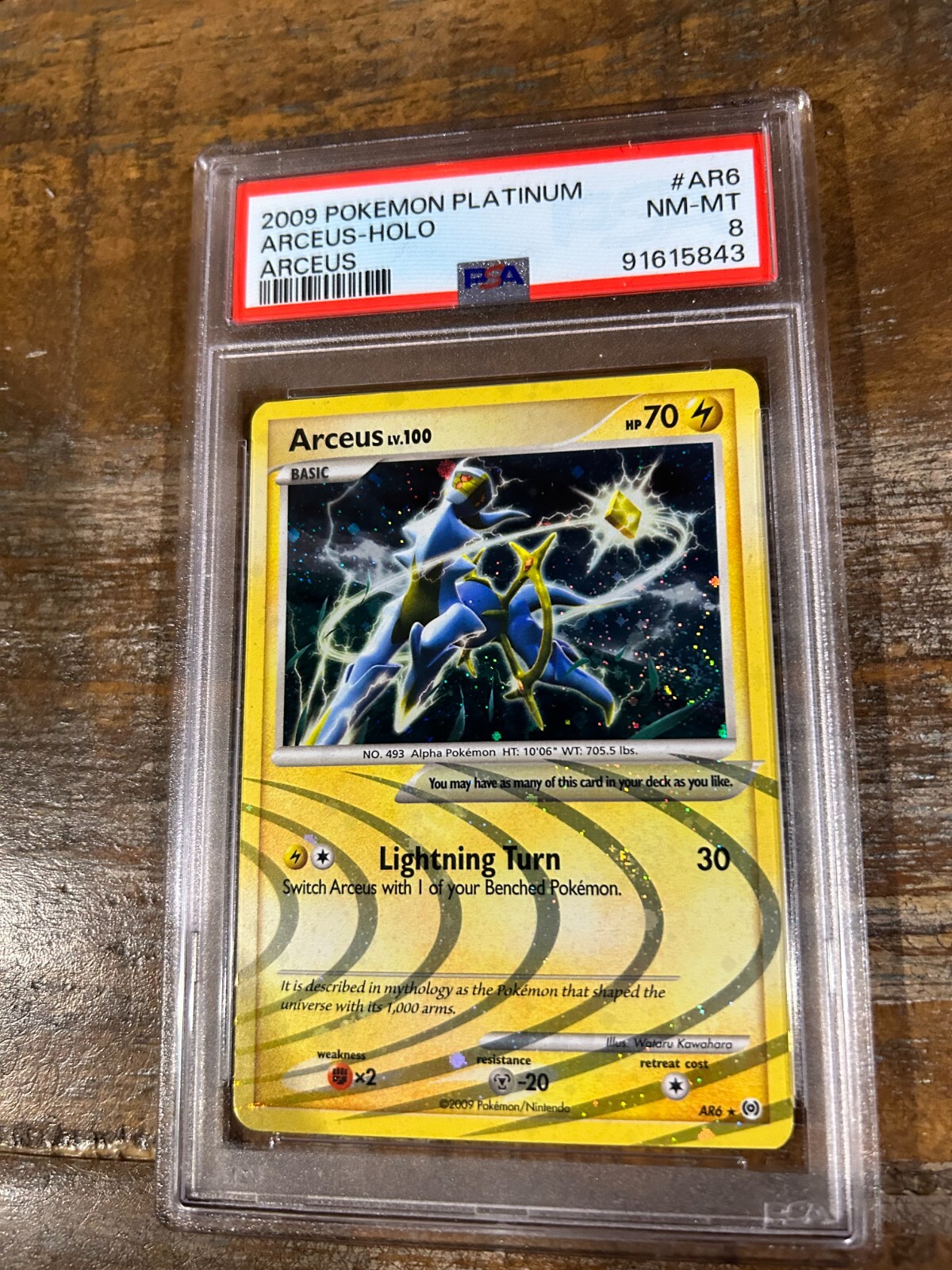 POKEMON 2009 Platinum Arceus ARCEUS Holo #AR6 PSA 8 RARE