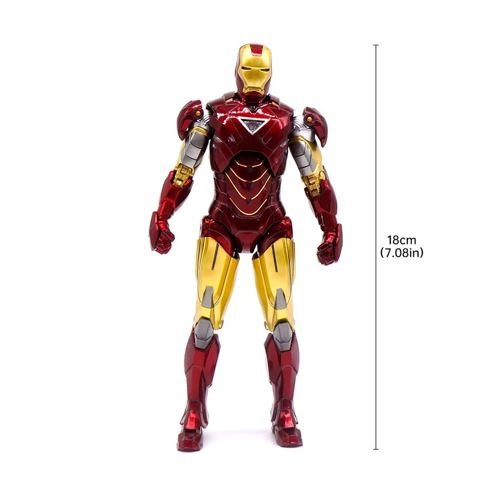 ZD TOYS IRON MAN 2 MK6 Mark VI Marvel Avengers 7" Figura de Acción Niños Juguetes Regalos Foto 4 de 4