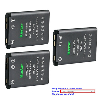 Kastar Replacement Battery for Nikon EN-EL10 MH-63 Nikon Coolpix S570 