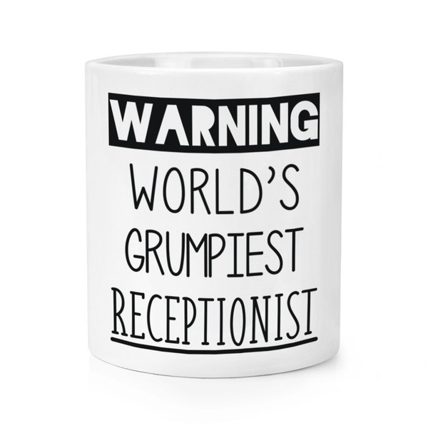 Warnung World's Grumpiest Rezeptionist Makeup Pinsel Bleistift Topf Best Lustig-image