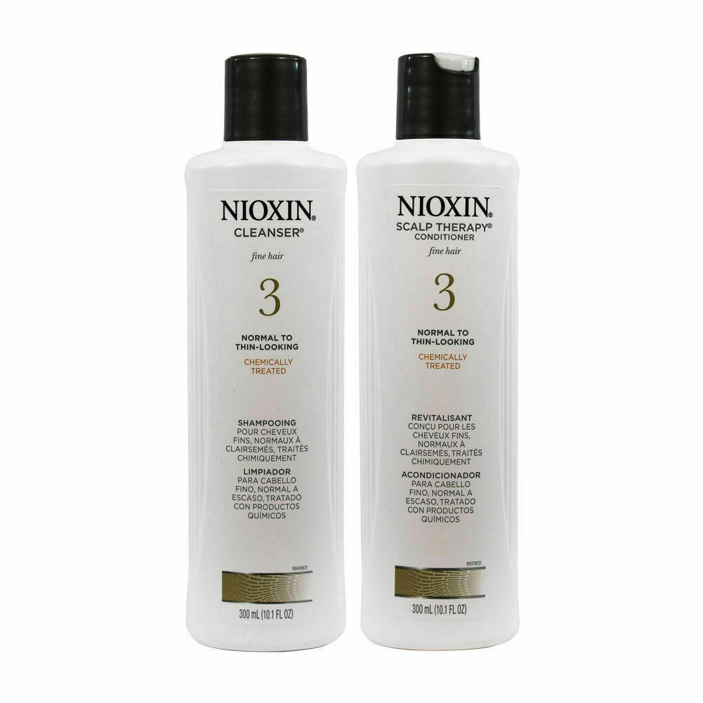 Nioxin System 3 Cleanser & Scalp Therapy Conditioner Duo - 10.1oz Each (New)