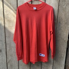 Vtg 90s Russell Athletic Men's Long Sleeve T Shirt Made in USA Size XL