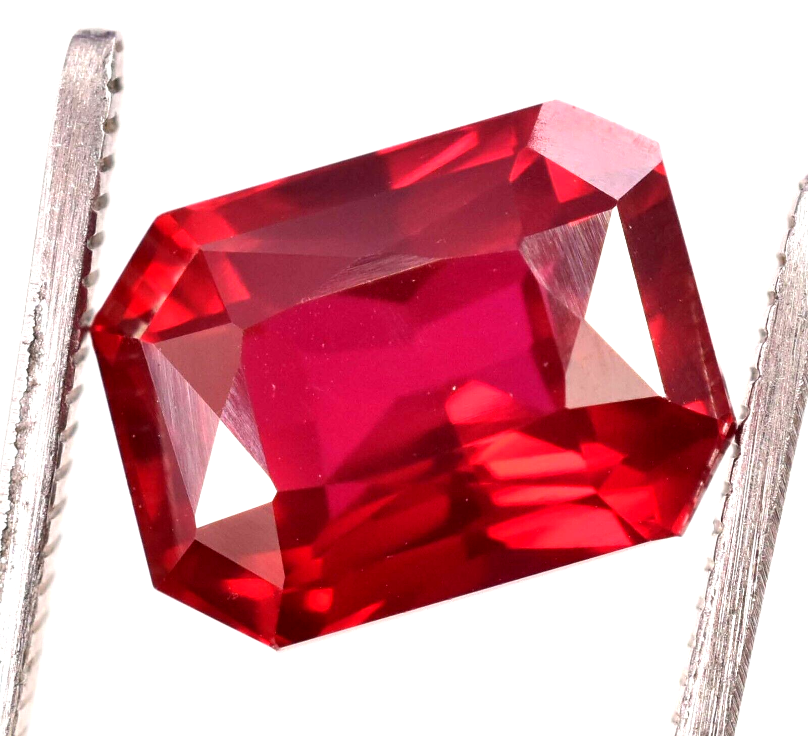 8.80Ct Certified Pigeon Blood Red Ruby Loose Gemstone Emerald Cut