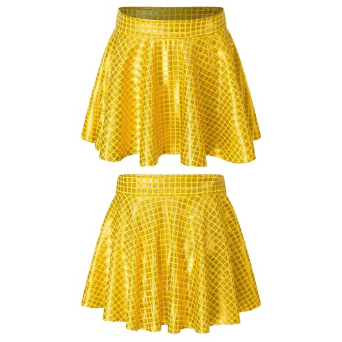 Kids Girls Stage Performance Pleated Skirt Cheerleading Ballroom Costume Party - Picture 14 of 48