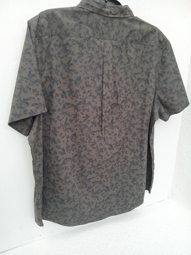 Racing Green Mens 2XL Short Sleeve Shirt Cotton Dark Green Great Pattern P2P 28" - Picture 10 of 20