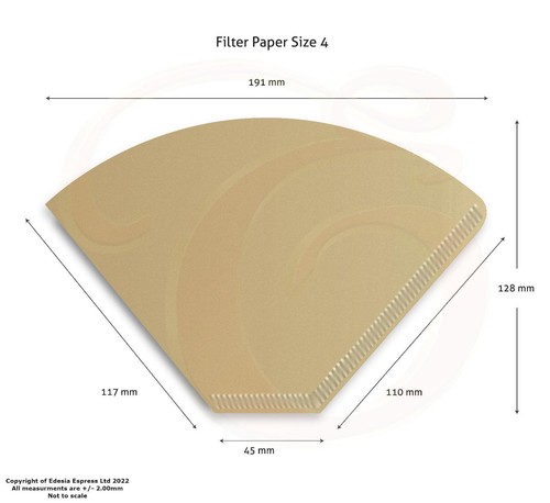 Coffee Filter Papers Size 4 Unbleached Brown Replacement Cones - Picture 2 of 13