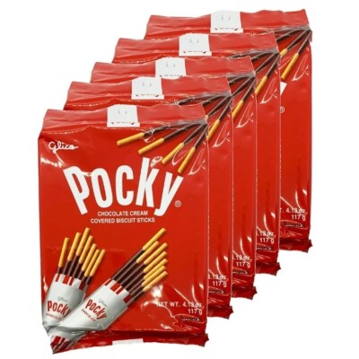 Glico Chocolate Pocky - 4.13-oz. Family Sized Bag, Case of 5