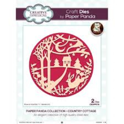CREATIVE EXPRESSIONS - METAL CUTTING DIE - PAPER PANDA - COUNTRY COTTAGE