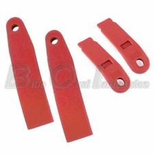 1979-1989 Mustang Male Female Seat Belt Holder Sleeves Covers Set - Scarlet Red 1979-1989 Mustang Male Female Seat Belt Holder Sleeves Covers Set - Scarlet Red