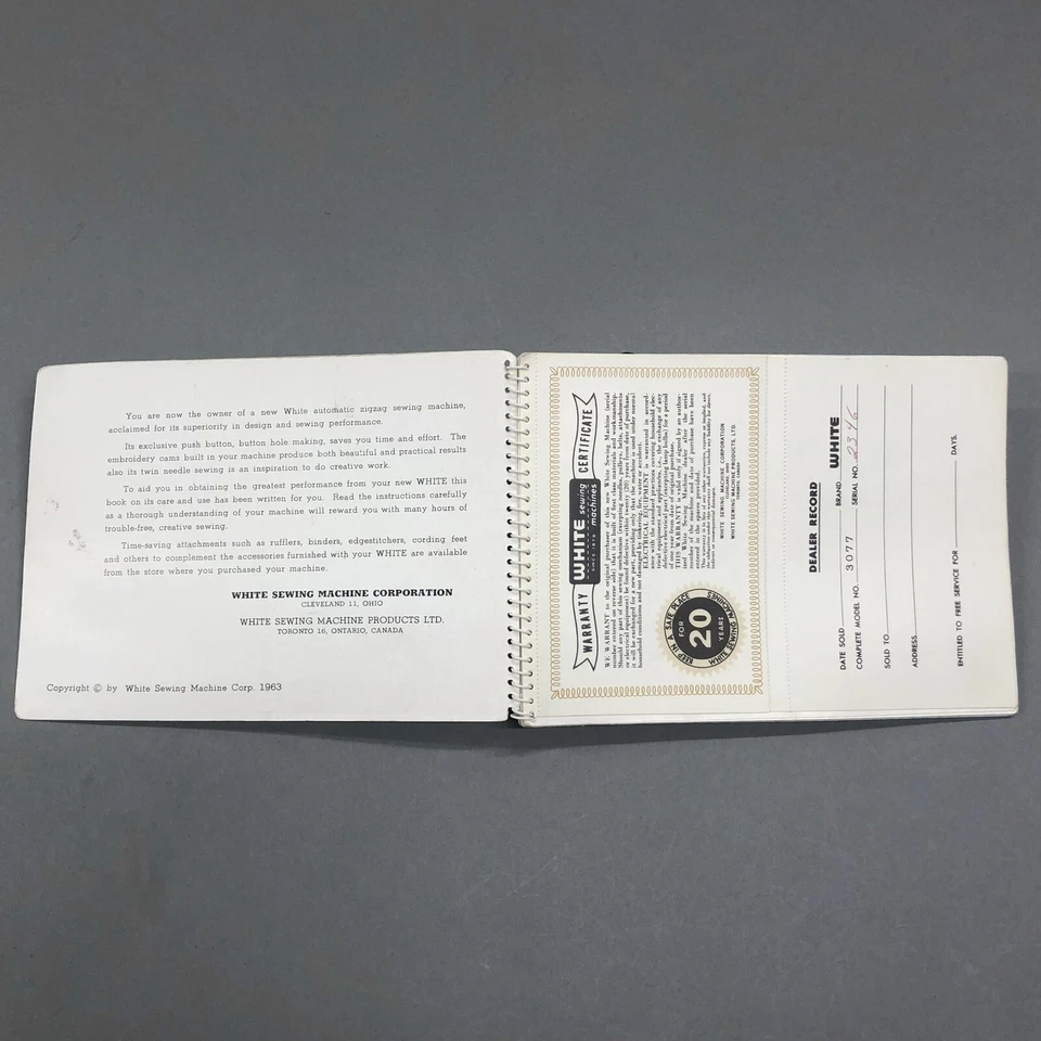 White Zig Zag Model 3077 Sewing Machine Owners Manual Instruction Book Vintage🧵 - Image 4 of 4