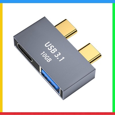 USB-C-HUB-Dockingstation für MacBook Thunderbolt 3 Dual-Typ-C-Adapter (C)