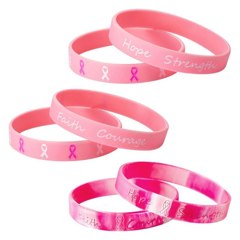 Silicone Rubber Wristband Strength Faith Courage Adult Teens Bangl