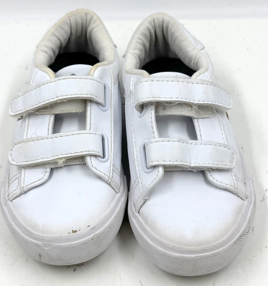 Polo Ralph Lauren Toddler Sneakers Sz 10 White Round Toe Athletic Casual Shoes - Image 4 of 4
