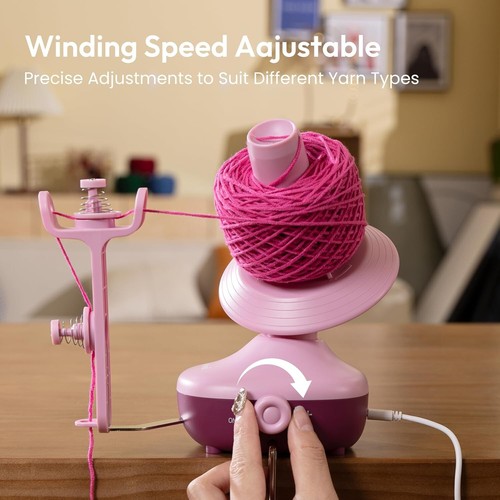 Etcokei Yarn Winder, Electric Yarn Ball Winder for Crocheting, Compact Yarn C...
