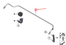 Barre stabilisatrice arrière BMW 5 F10 33556789871 6789871 NOUVEAU ORIGINE