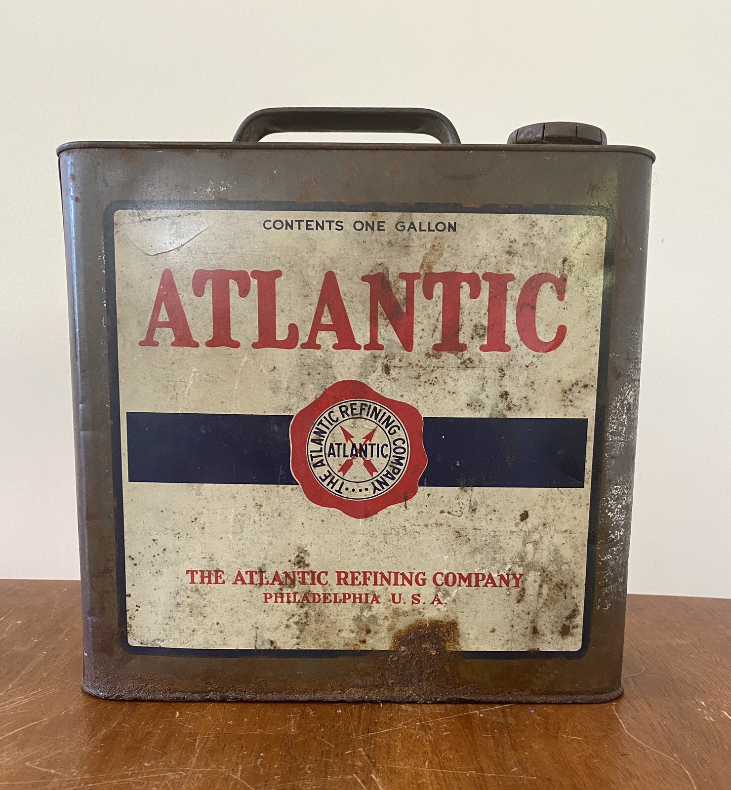 Rare Vintage Atlantic Motor Oil One Gallon Can -1 Gal in Very Good ...