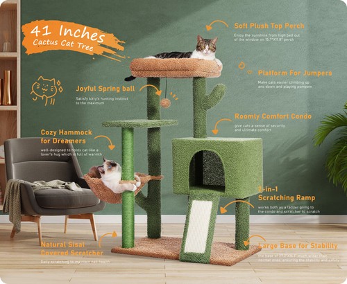 PAWZ Road Cat Tree Scratching Post Scratcher Tower Condo House Bed Furniture Bed - Picture 52 of 117