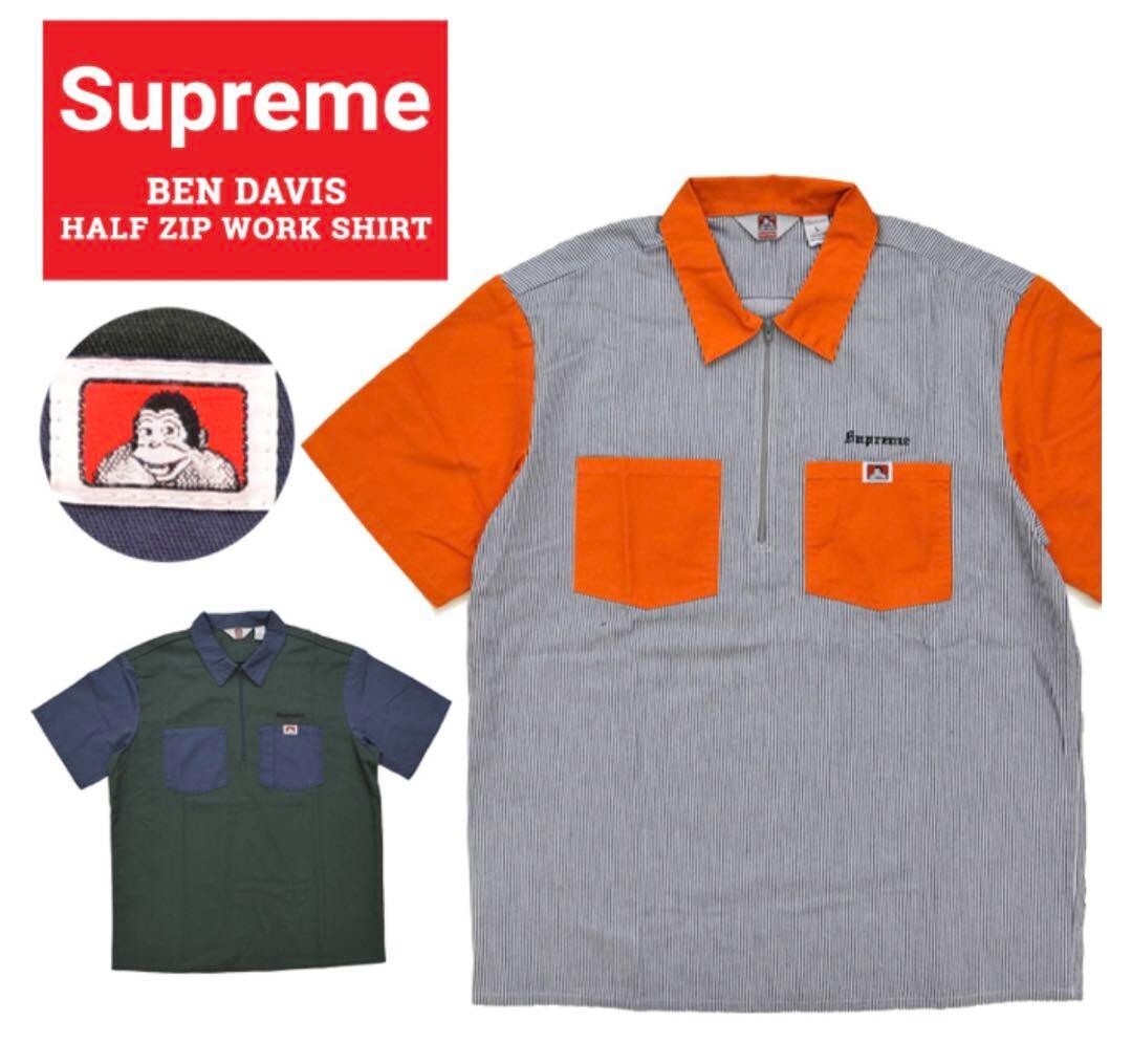 SUPREME Ben Davis 19FW HALF ZIP WORK SHIRT 2019 size L color  
