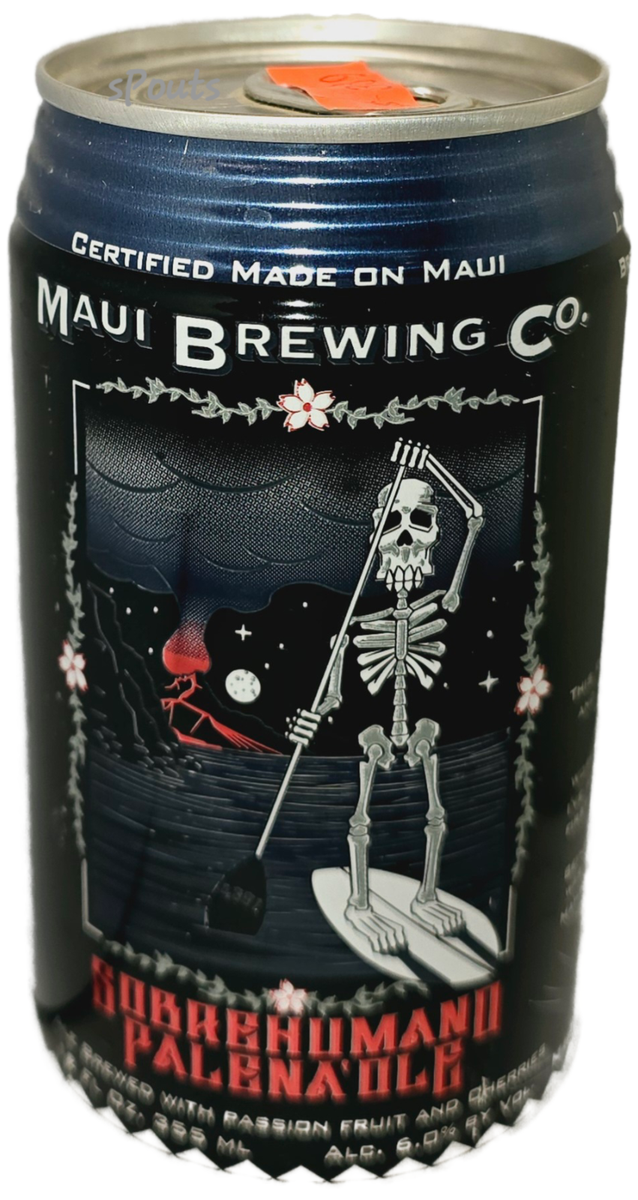 SKELETON SKULL SURFER JOLLY PUMPKIN MAUI HAWAII ISLAND ALE MICRO