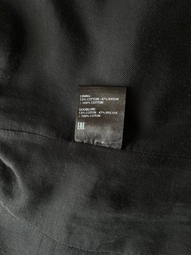ANN DEMEULEMEESTER MADE IN ITALY COTTON BLAZER BLACK JACKET WOMENS SIZE 40 - Picture 12 of 17