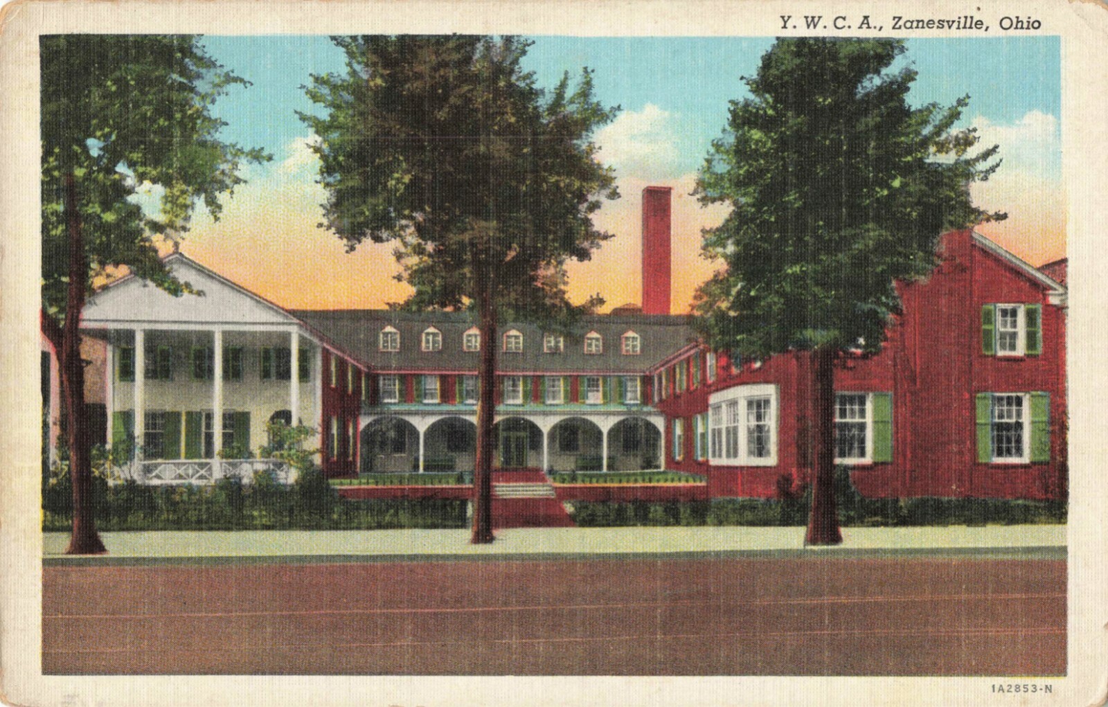 Postcard YWCA Building Zanesville Ohio eBay